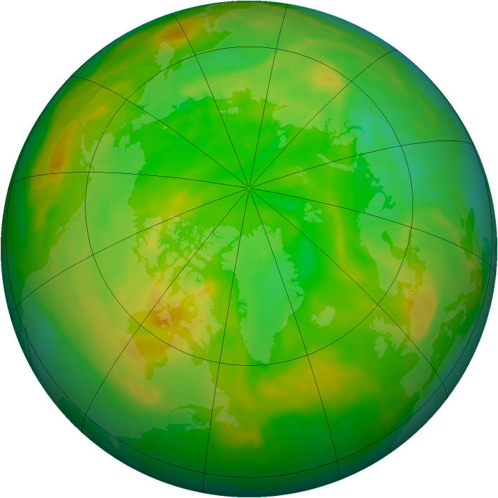 Arctic ozone map for 23 June 2015